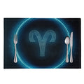 Blue Aries Zodiac Sign Print Placemat