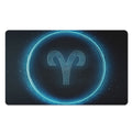 Blue Aries Zodiac Sign Print Polyester Doormat