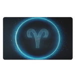 Blue Aries Zodiac Sign Print Polyester Doormat