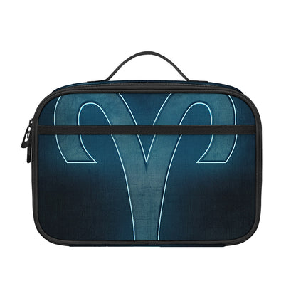 Blue Aries Zodiac Sign Print Portable Lunch Bag