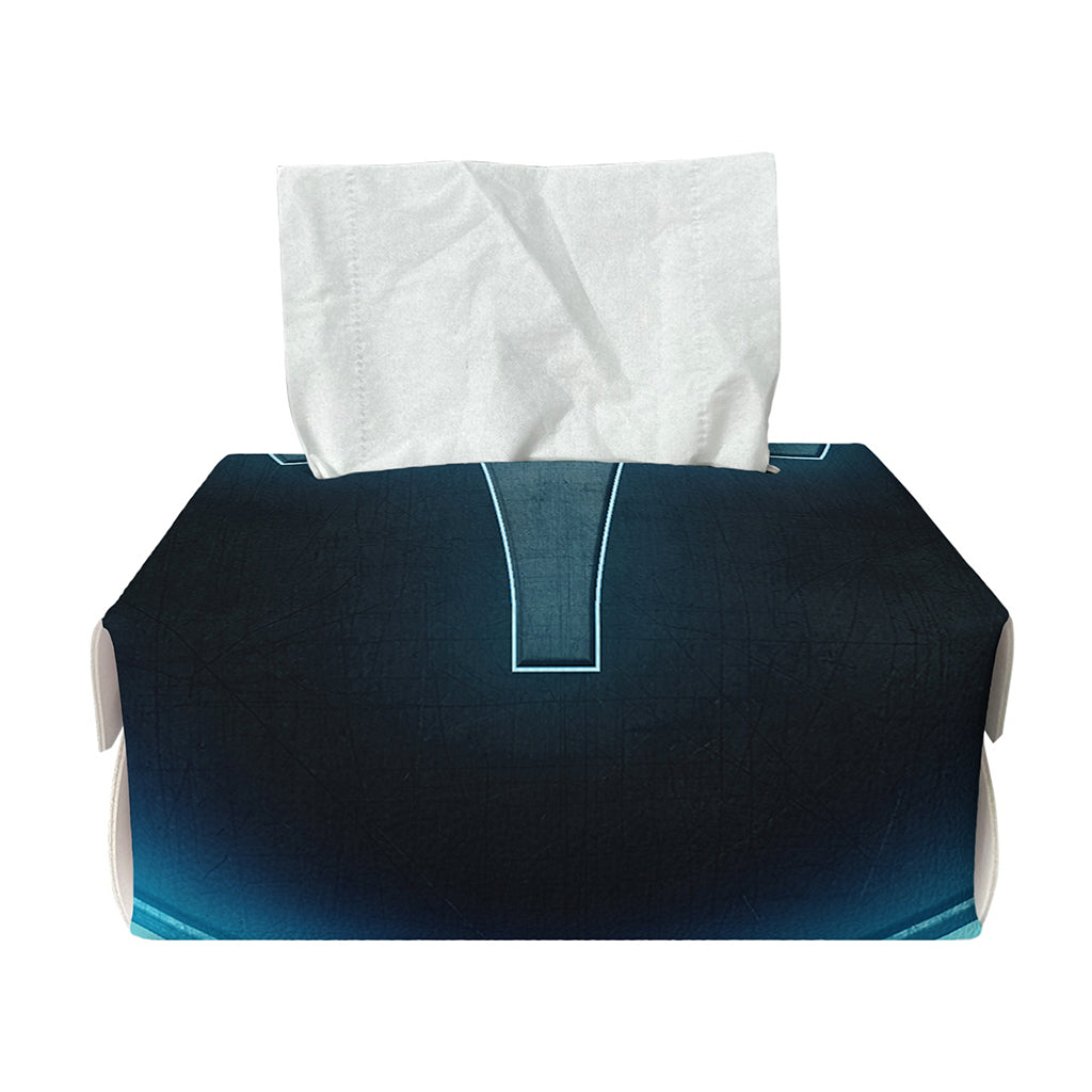 Blue Aries Zodiac Sign Print Rectangle Tissue Box Cover
