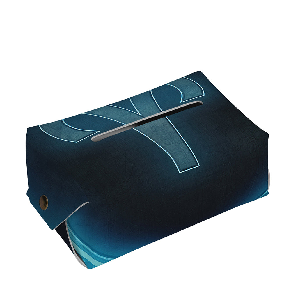 Blue Aries Zodiac Sign Print Rectangle Tissue Box Cover
