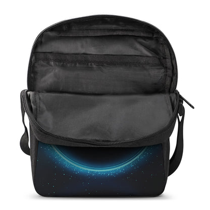 Blue Aries Zodiac Sign Print Rectangular Crossbody Bag