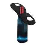 Blue Aries Zodiac Sign Print Single Neoprene Wine Tote