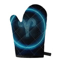 Blue Aries Zodiac Sign Print Single Oven Mitt