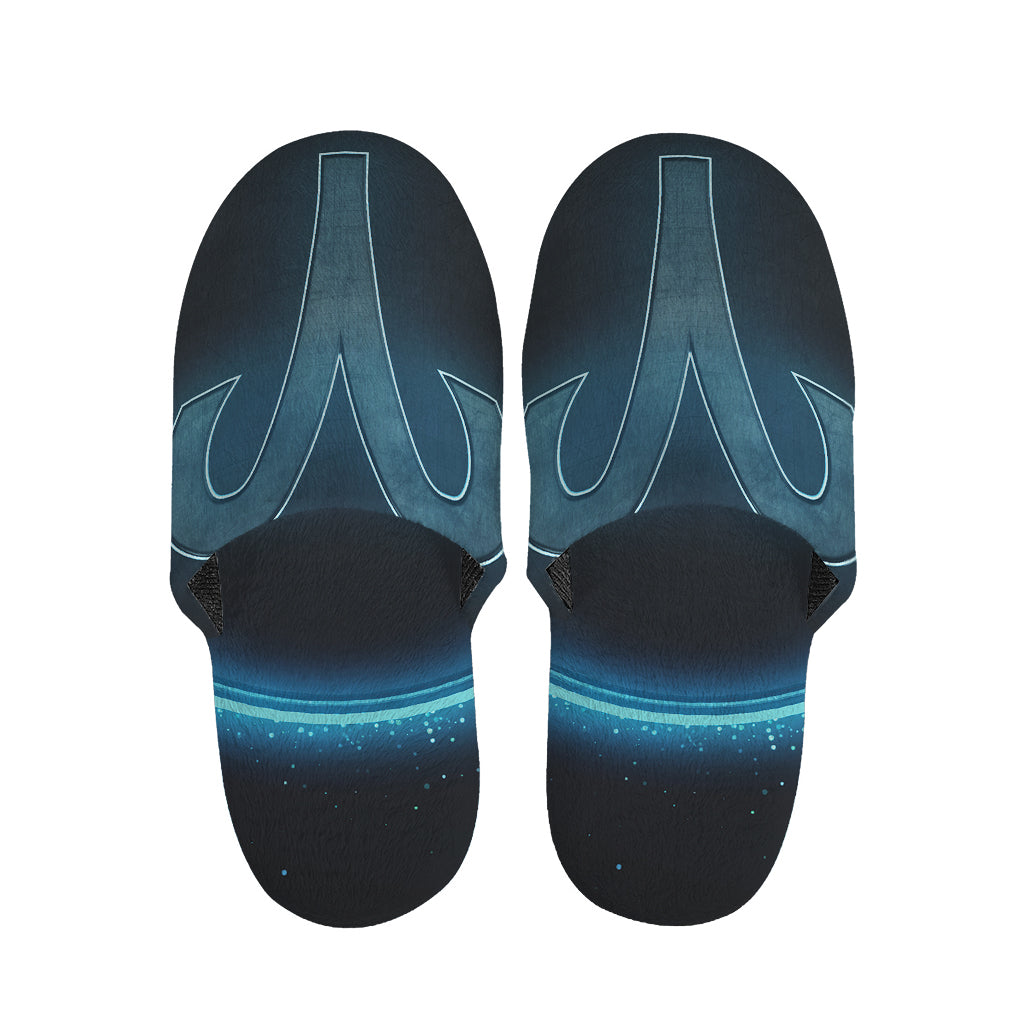 Blue Aries Zodiac Sign Print Slippers