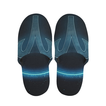 Blue Aries Zodiac Sign Print Slippers