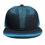 Blue Aries Zodiac Sign Print Snapback Cap