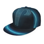 Blue Aries Zodiac Sign Print Snapback Cap