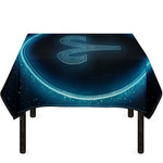 Blue Aries Zodiac Sign Print Tablecloth