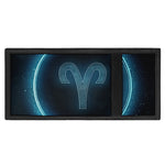 Blue Aries Zodiac Sign Print Trifold Wallet