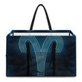 Blue Aries Zodiac Sign Print Utility Tote Bag
