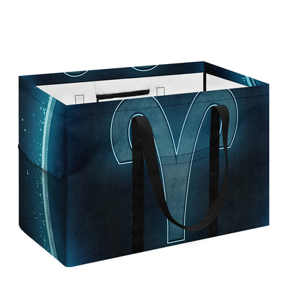 Blue Aries Zodiac Sign Print Utility Tote Bag