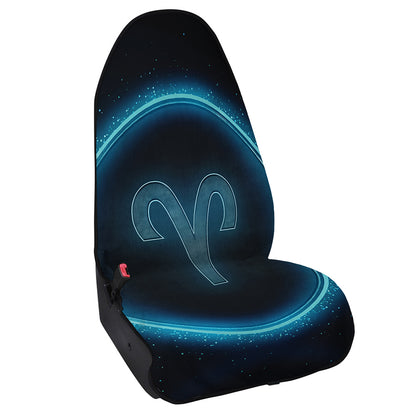 Blue Aries Zodiac Sign Print Waterproof Car Seat Cover