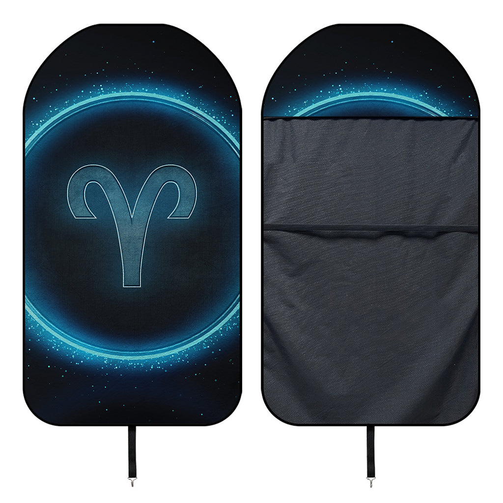 Blue Aries Zodiac Sign Print Waterproof Car Seat Cover