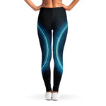Blue Aries Zodiac Sign Print Women's Leggings