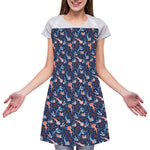 Blue Axolotl Pattern Print Adjustable Apron