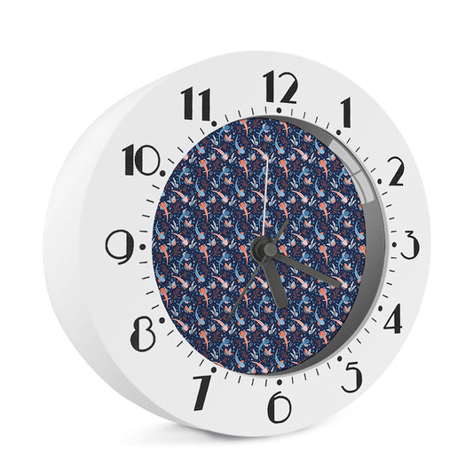 Blue Axolotl Pattern Print Alarm Clock