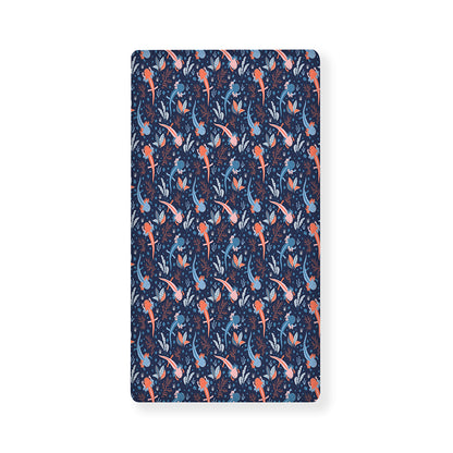 Blue Axolotl Pattern Print Baby Crib Sheet
