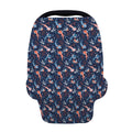 Blue Axolotl Pattern Print Baby Seat Cover