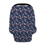 Blue Axolotl Pattern Print Baby Seat Cover