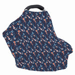 Blue Axolotl Pattern Print Baby Seat Cover