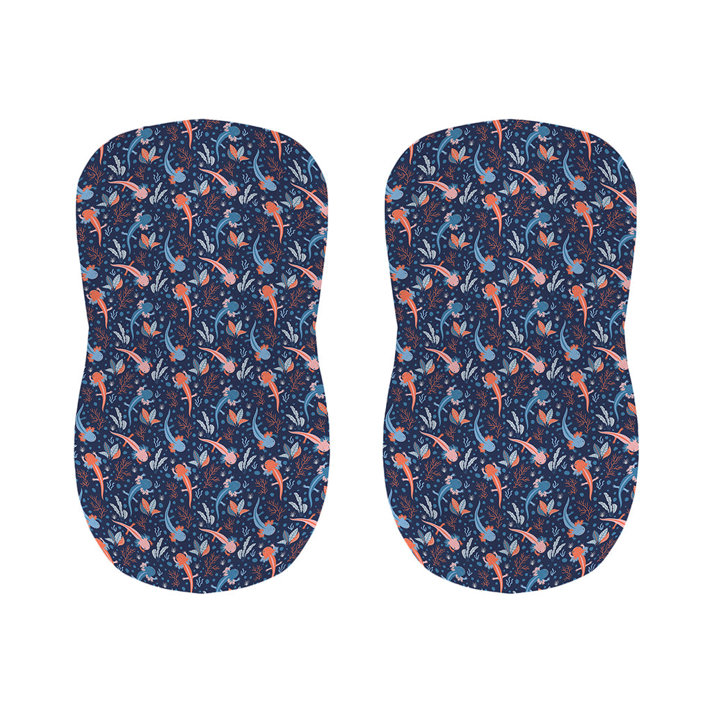 Blue Axolotl Pattern Print Bar Stool Covers