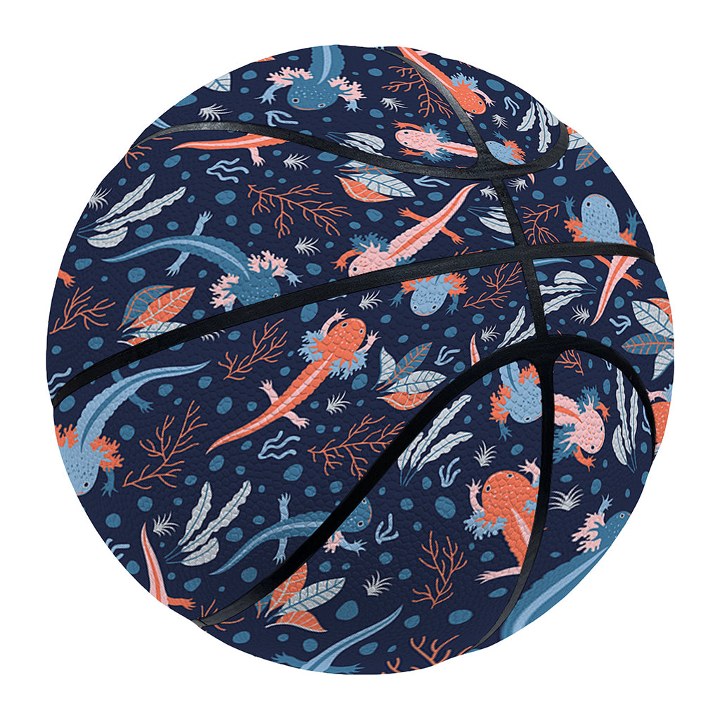 Blue Axolotl Pattern Print Basketball