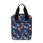 Blue Axolotl Pattern Print Bible Tote Bag
