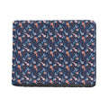 Blue Axolotl Pattern Print Bifold Wallet
