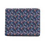 Blue Axolotl Pattern Print Bifold Wallet