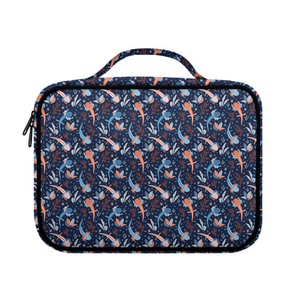 Blue Axolotl Pattern Print Briefcase Bible Bag