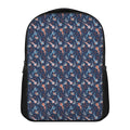 Blue Axolotl Pattern Print Casual Backpack