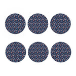 Blue Axolotl Pattern Print Coaster Set