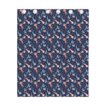 Blue Axolotl Pattern Print Curtain