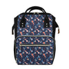 Blue Axolotl Pattern Print Diaper Bag