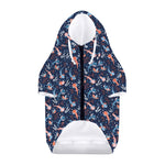 Blue Axolotl Pattern Print Dog Zip Up Hoodie