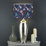 Blue Axolotl Pattern Print Drum Lamp Shade