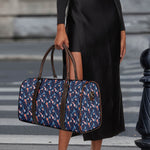 Blue Axolotl Pattern Print Duffle Bag