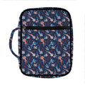 Blue Axolotl Pattern Print Front Pocket Bible Bag