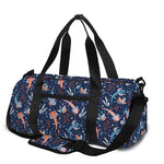 Blue Axolotl Pattern Print Gym Bag