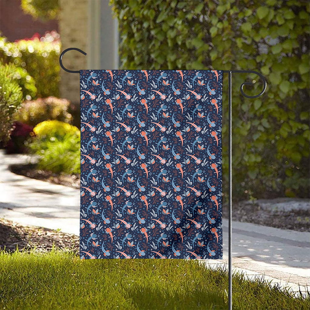 Blue Axolotl Pattern Print House Flag