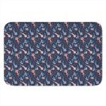 Blue Axolotl Pattern Print Indoor Door Mat