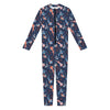 Blue Axolotl Pattern Print Jumpsuit