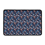 Blue Axolotl Pattern Print Kitchen Mat