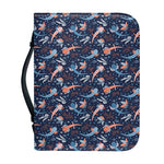 Blue Axolotl Pattern Print Leather Bible Cover