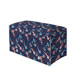 Blue Axolotl Pattern Print Leather Tissue Box Cover