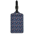 Blue Axolotl Pattern Print Luggage Tag