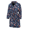 Blue Axolotl Pattern Print Men's Bathrobe