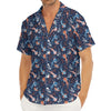 Blue Axolotl Pattern Print Men's Deep V-Neck Shirt